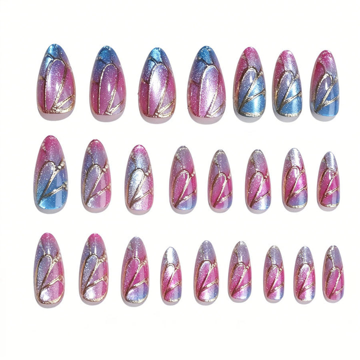 Artistic Glitter Gradient Press-On Nails Kalsten