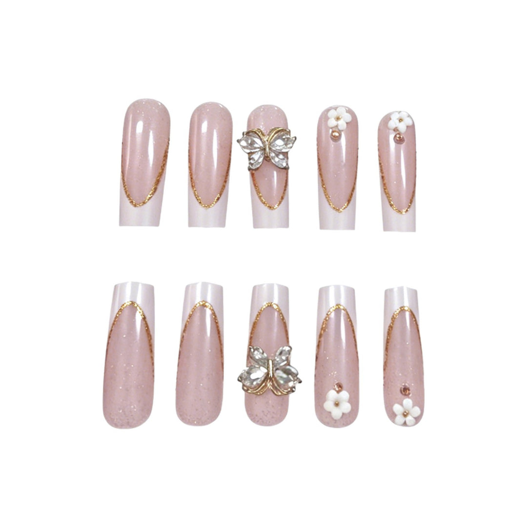 Elegant Floral Nail Art Extensions Kalsten