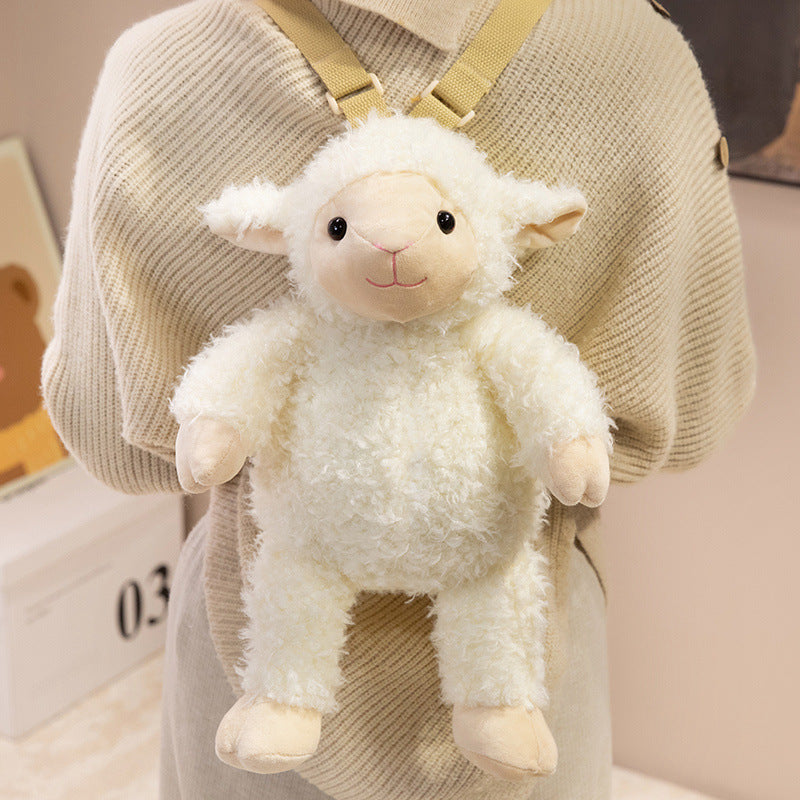 Plush Deer-Shaped Backpack with Adjustable Straps and Zippered Compartment Kalsten