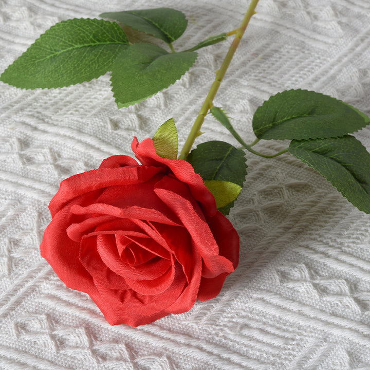 Elegant Silk Black Rose Stem