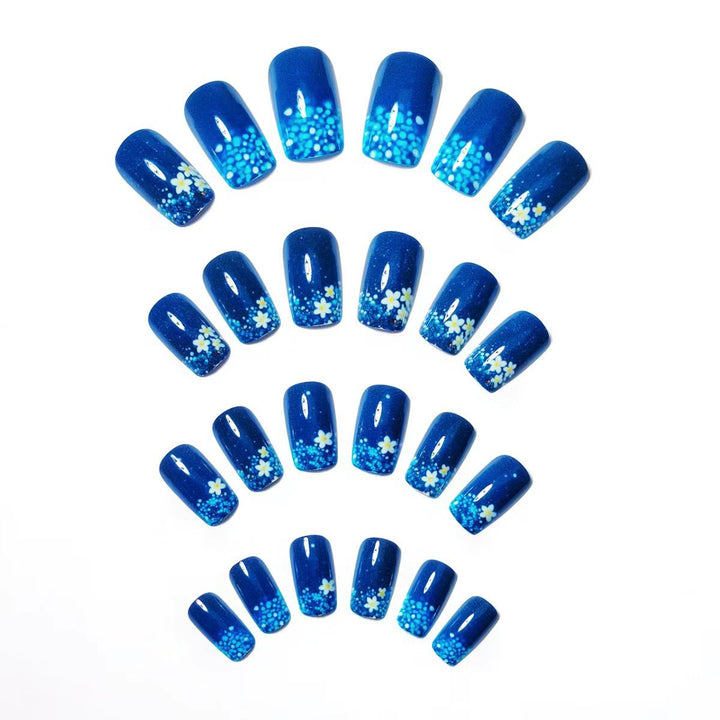 Floral Glittered Nail Art Kalsten
