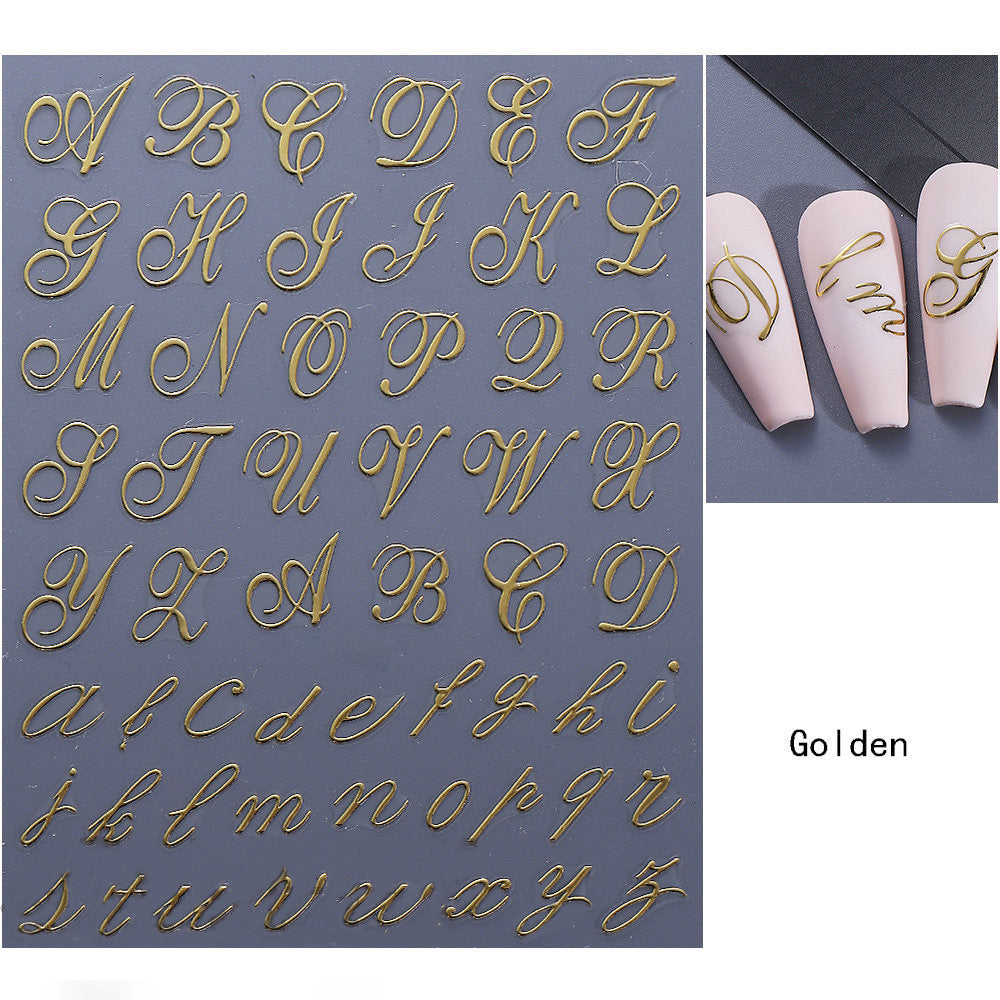 Elegant Calligraphy Nail Art Stencil Set