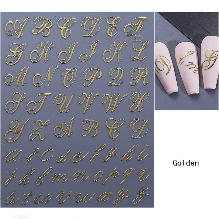 Elegant Calligraphy Nail Art Stencil Set