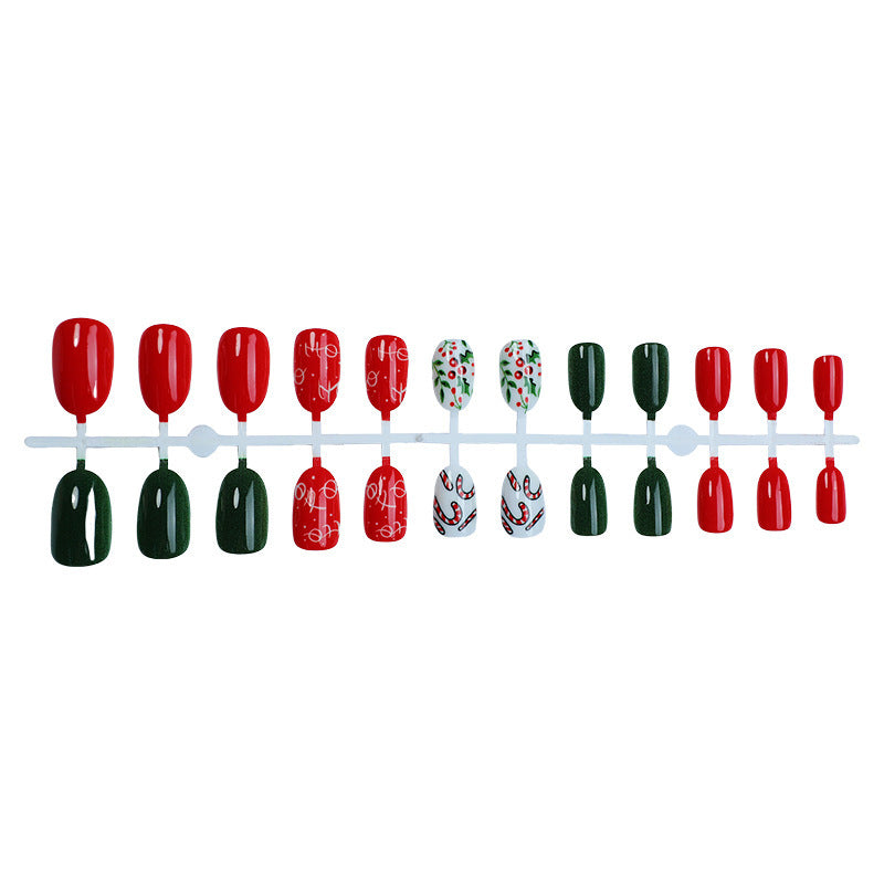 Artificial nail set with festive Christmas designs Kalsten