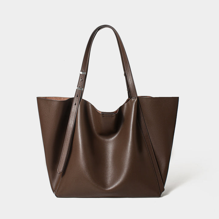 Minimalist Sculpted Tote with Adjustable Shoulder Straps