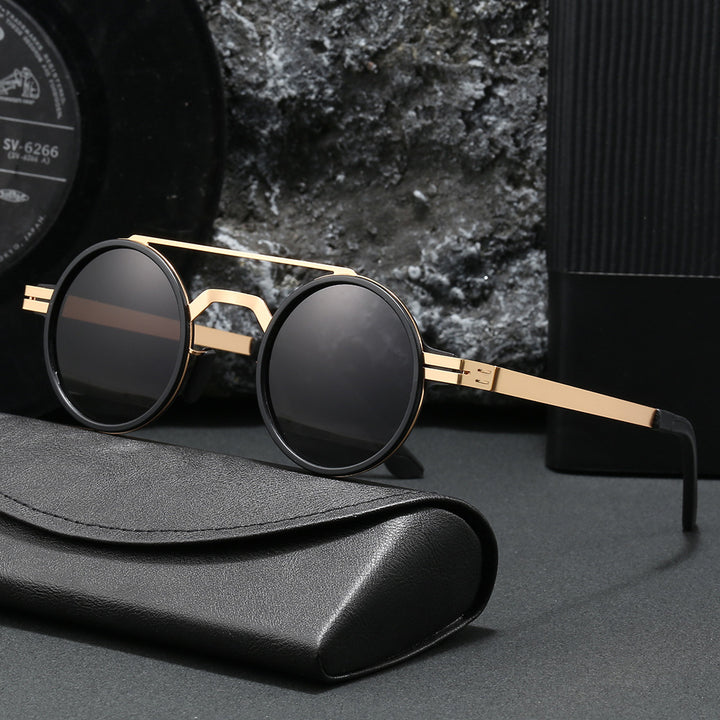 Ladies fashionable round sunglasses with minimalist design Kalsten