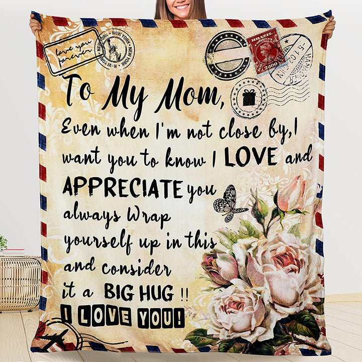 Sentimental Fleece Throw Blanket With Lion And Cub Graphic And Heartfelt Message For Dad