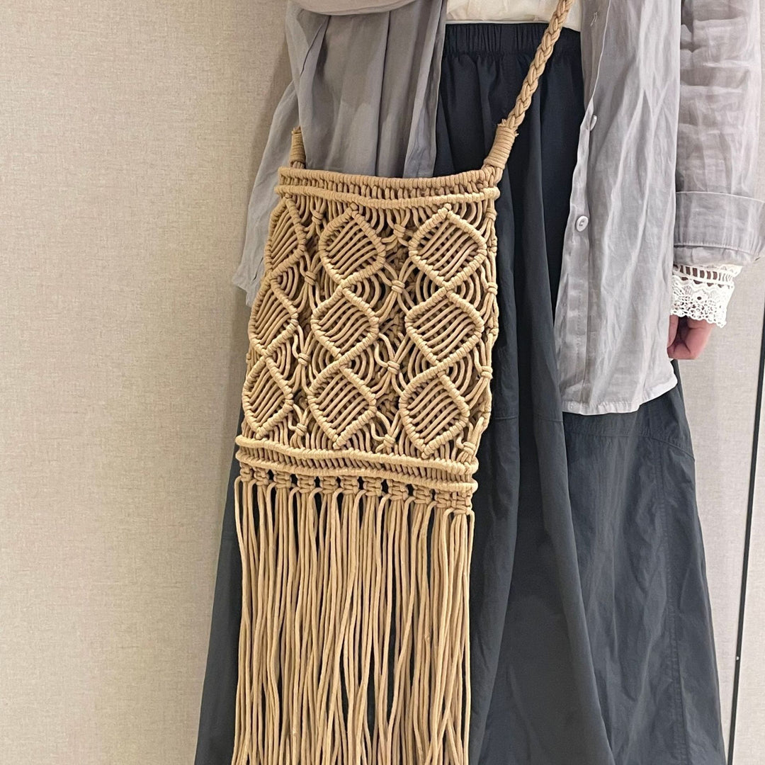 Hand-knotted macrame shoulder bag Kalsten