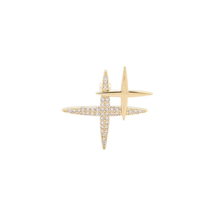 Glamorous brooch with sparkling rhinestones Kalsten