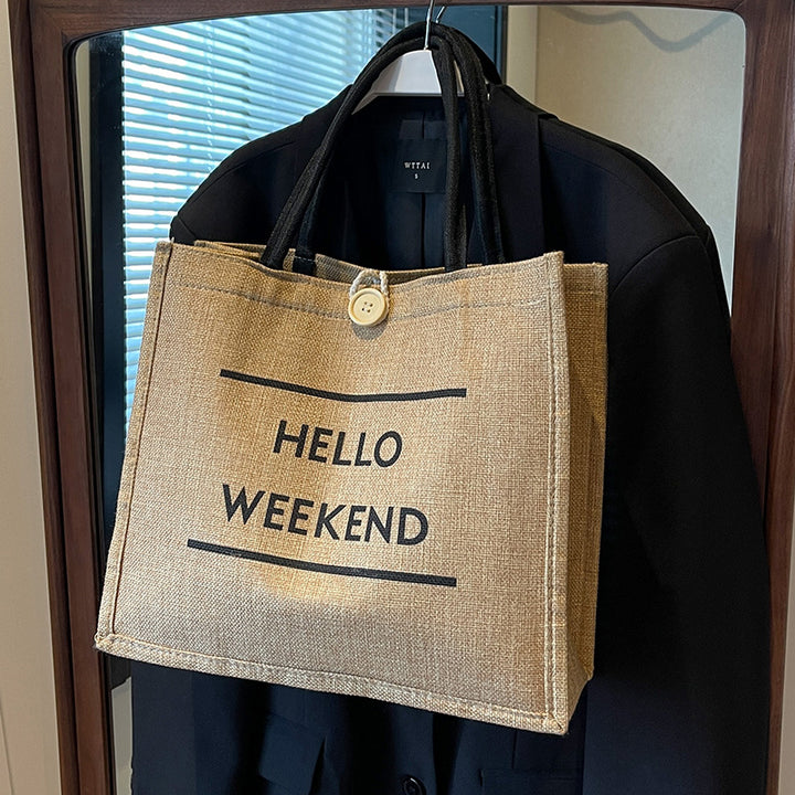 Eco-Friendly Jute Shopping Tote Bag