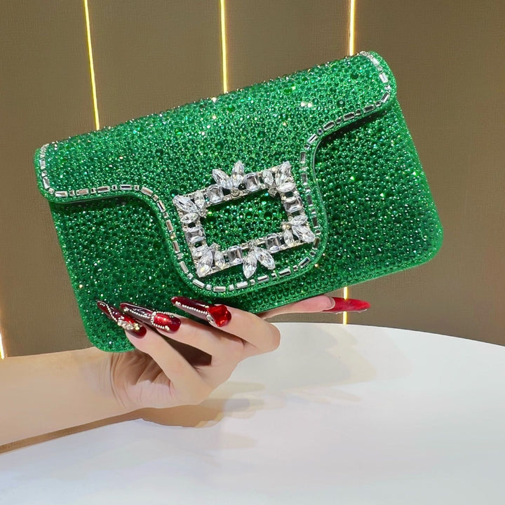 Sparkling Crystal-Embellished Evening Clutch