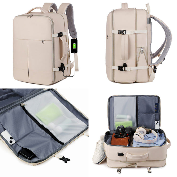 Versatile Travel Backpack with Expandable Storage