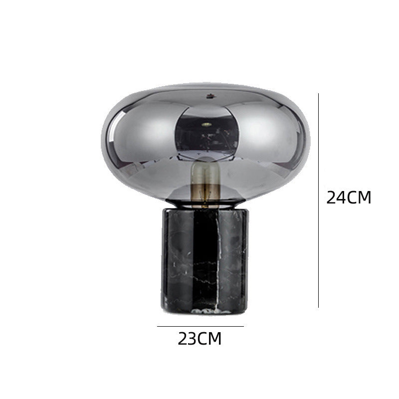 Elegant Glass Table Lamp with Marble Base