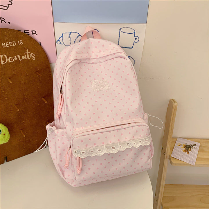 Decorative Star-Print Backpack Kalsten