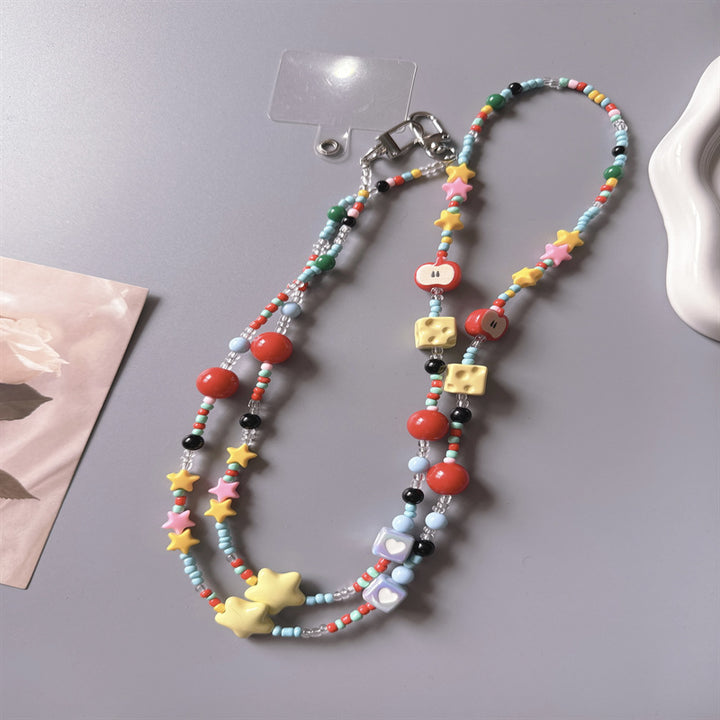 Colorful Beaded Phone Lanyard Kalsten 1790135533
