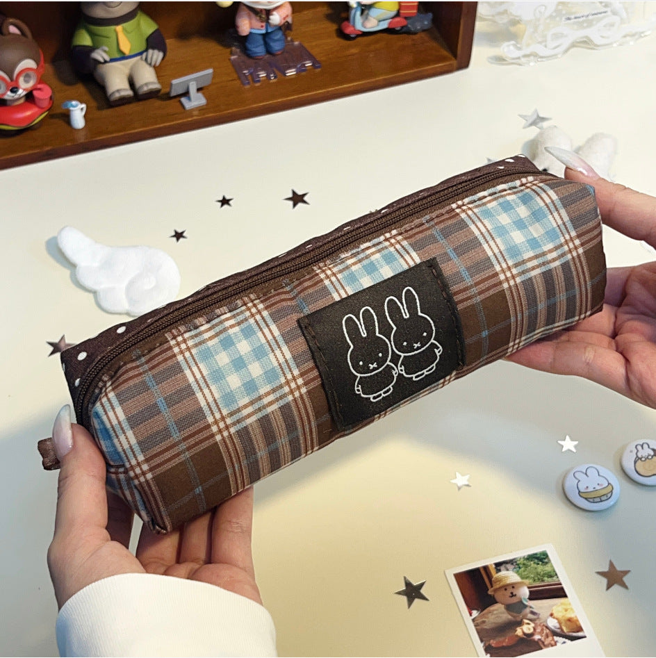 Stylish Plaid Pencil Pouch