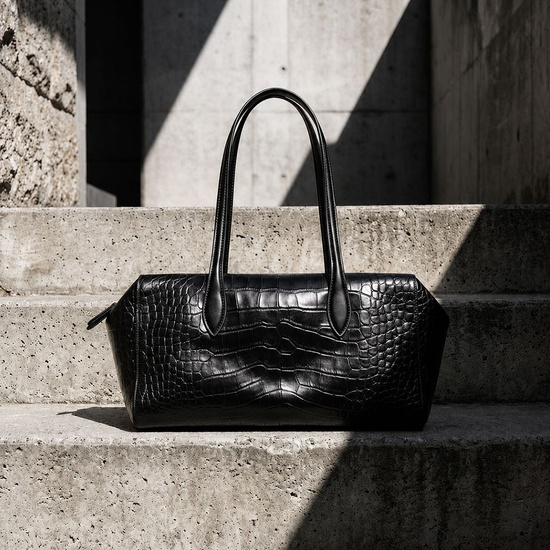Crocodile Texture Satchel Bag