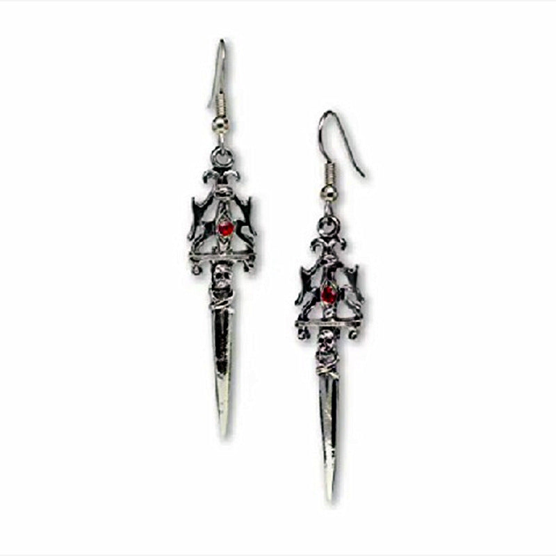 Gothic Statet Skull Earrings Kalsten