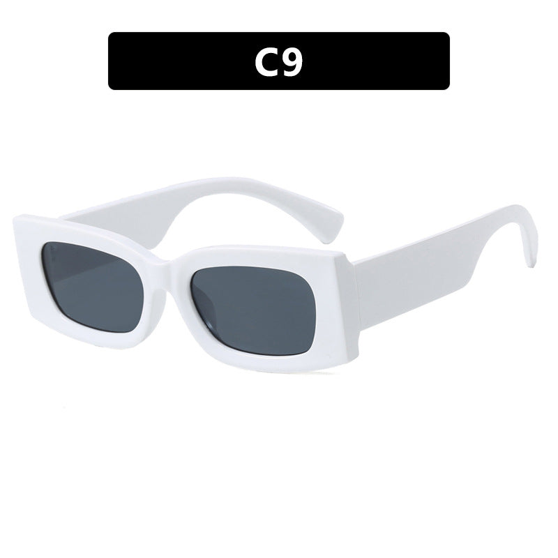 Women's fashionable square sunglasses with transparent frame and protective UV filter Kalsten