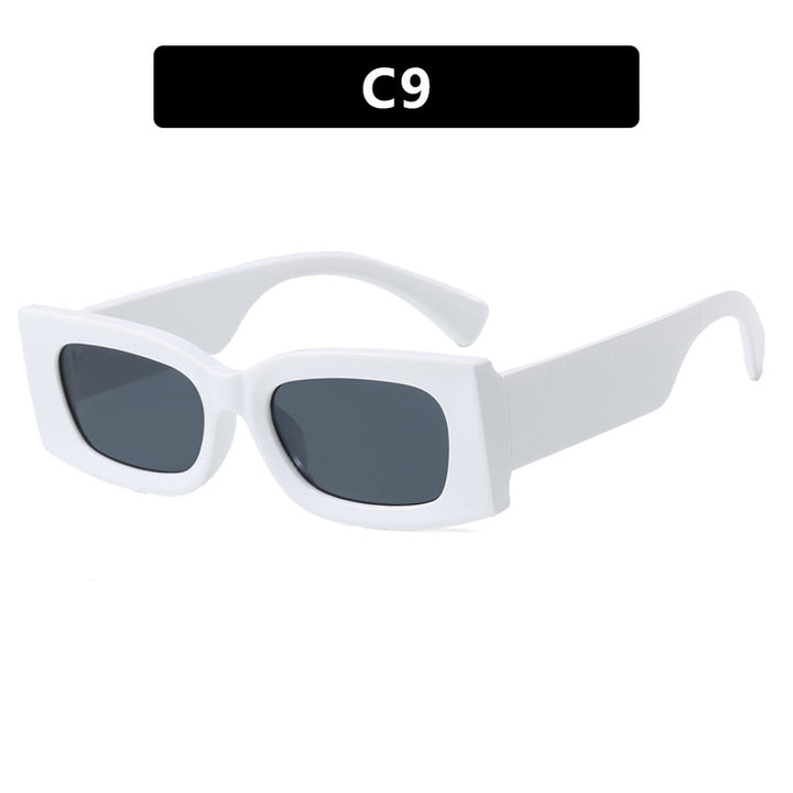 Women's fashionable square sunglasses with transparent frame and protective UV filter Kalsten