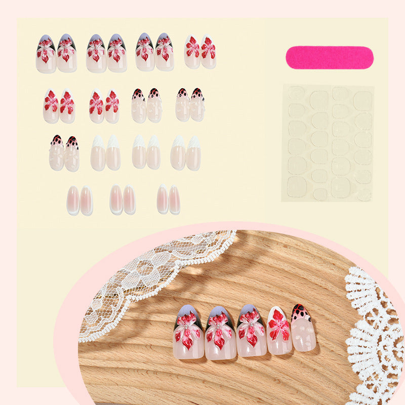 Floral Artistic Press-On Nail Set Kalsten