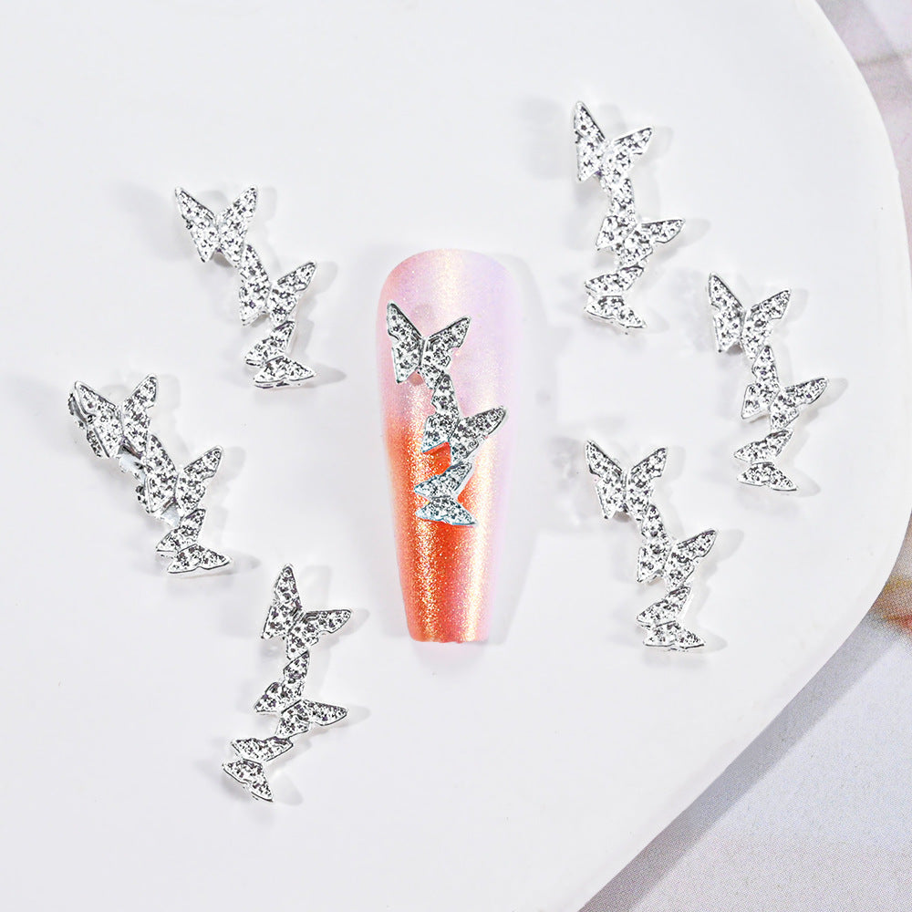 Decorative Rhinestone Butterfly Nail Charms