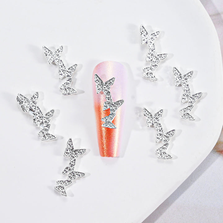 Decorative Rhinestone Butterfly Nail Charms