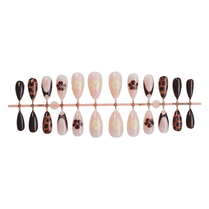 Artistic Press-On Nail Kit with Floral and Animal Prints kalsten