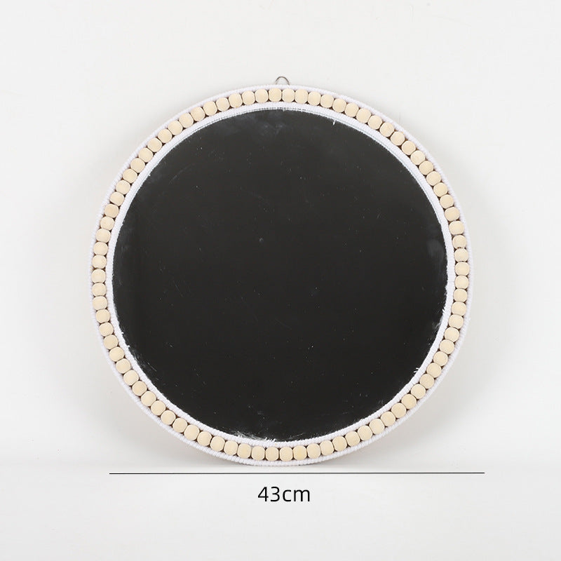 Playful Wall Mirror Made of Rattan Kalsten