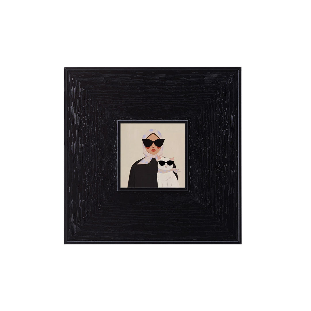 Artistic Framed Fashion Illustration for Home Display