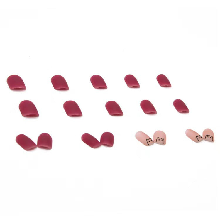 Cute Cartoon-Themed Press-On Nail Art Set