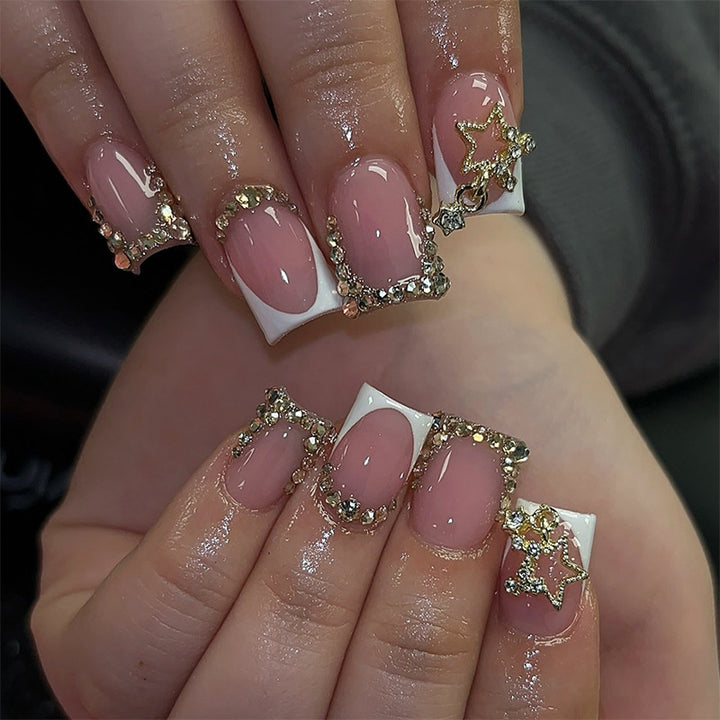 Premium Floral Embellished Press-On Nail Set Kalsten