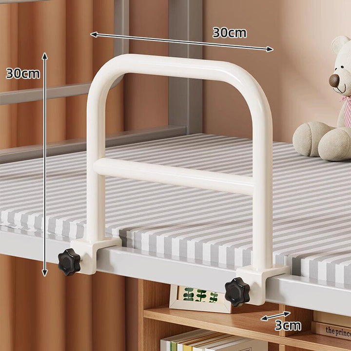 Padded Clamp-Mounted Bed Safety Rail with Fabric Panel