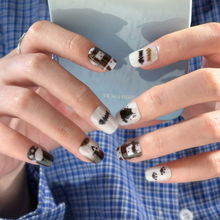 Decorative Crystal-Embellished Press-On Nails Kalsten