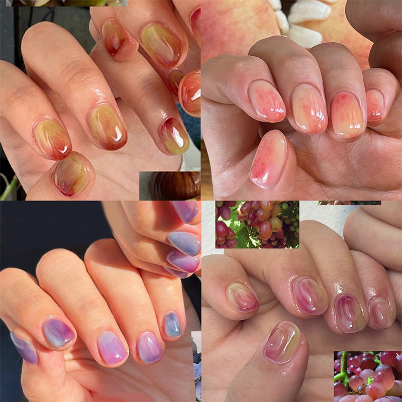 Artistic Matte Press-On Nail Set with Unique Floral Patterns kalsten