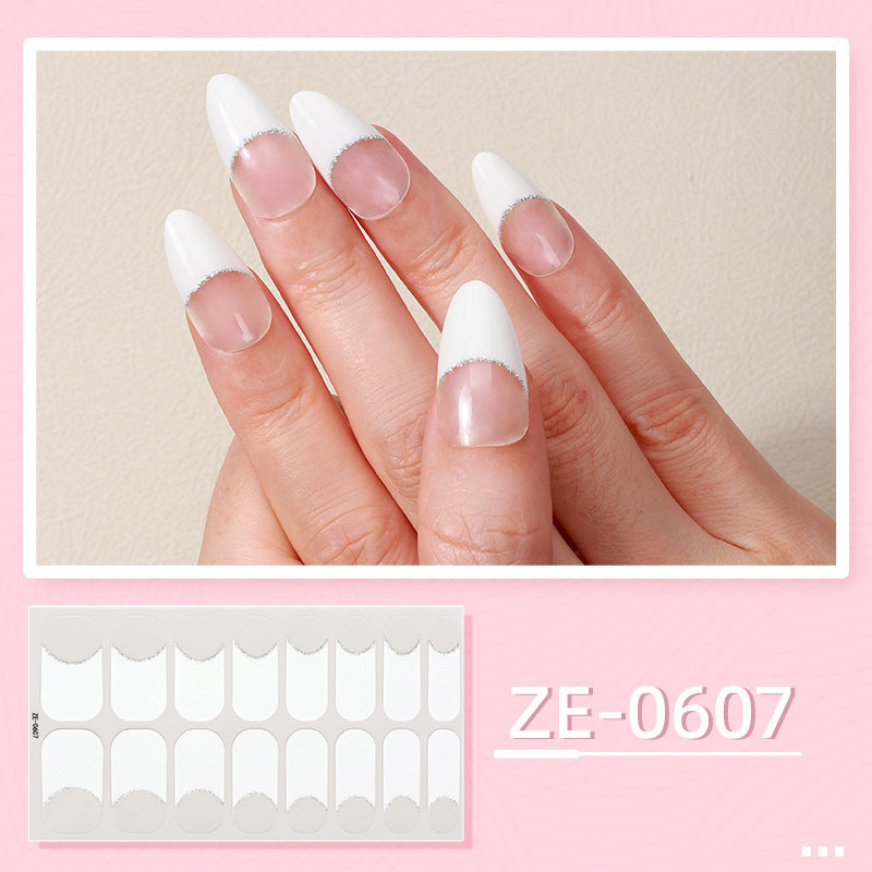 Elegant French Tip Nail Art Wraps