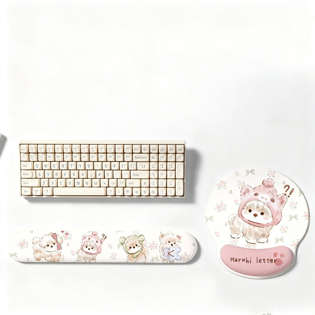 Cute Animal Keyboard and Mouse Pad Set