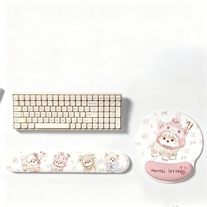 Cute Animal Keyboard and Mouse Pad Set