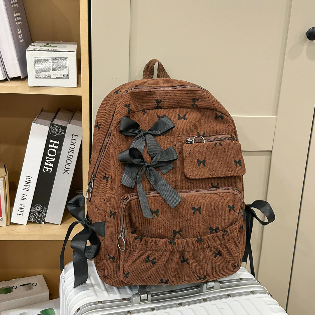 Playful backpack with bow details and practical compartments Kalsten