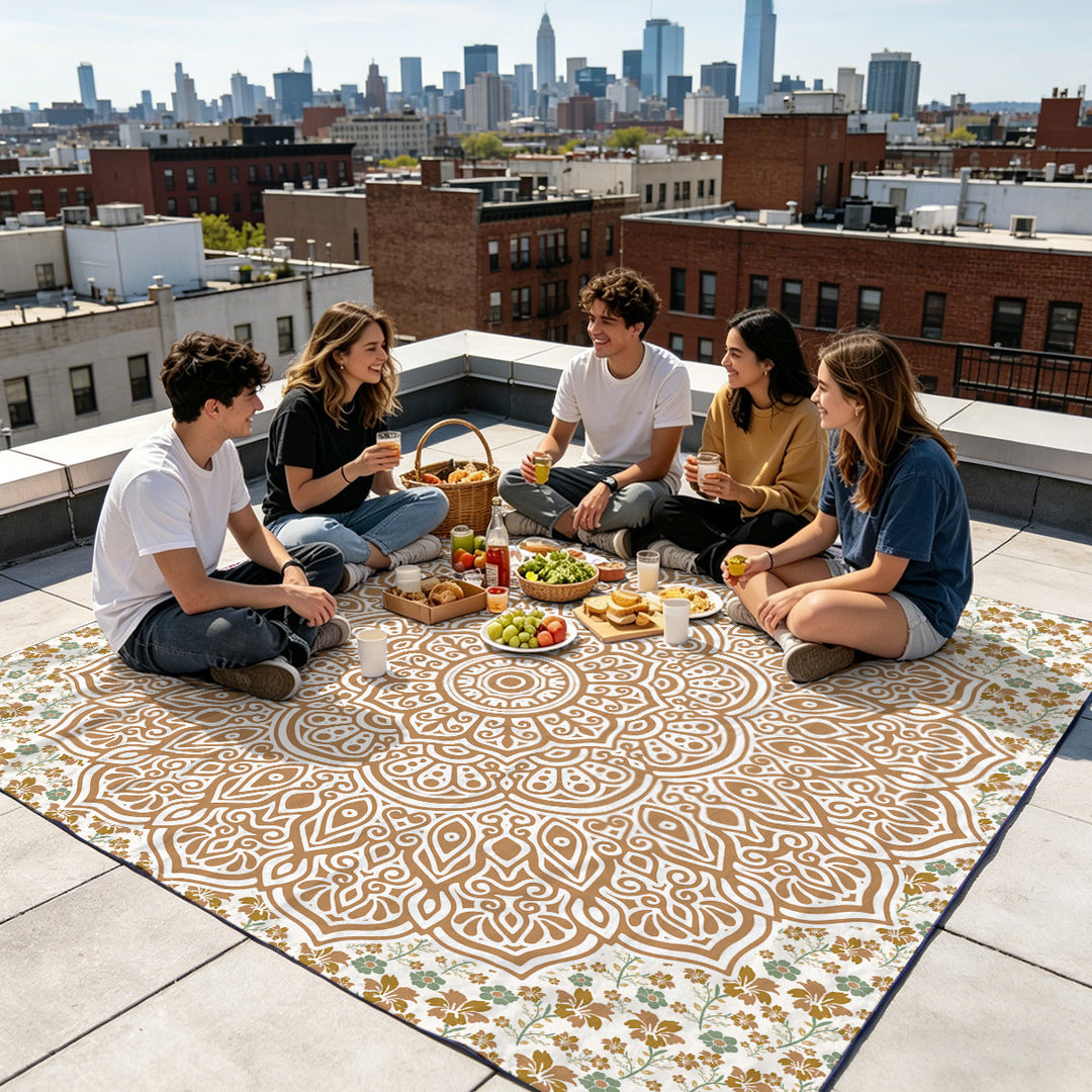 Mandala Design Beach Mat Kalsten