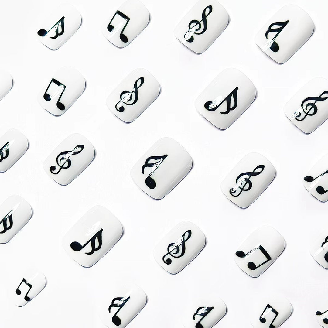 Artificial nails with music motif Kalsten