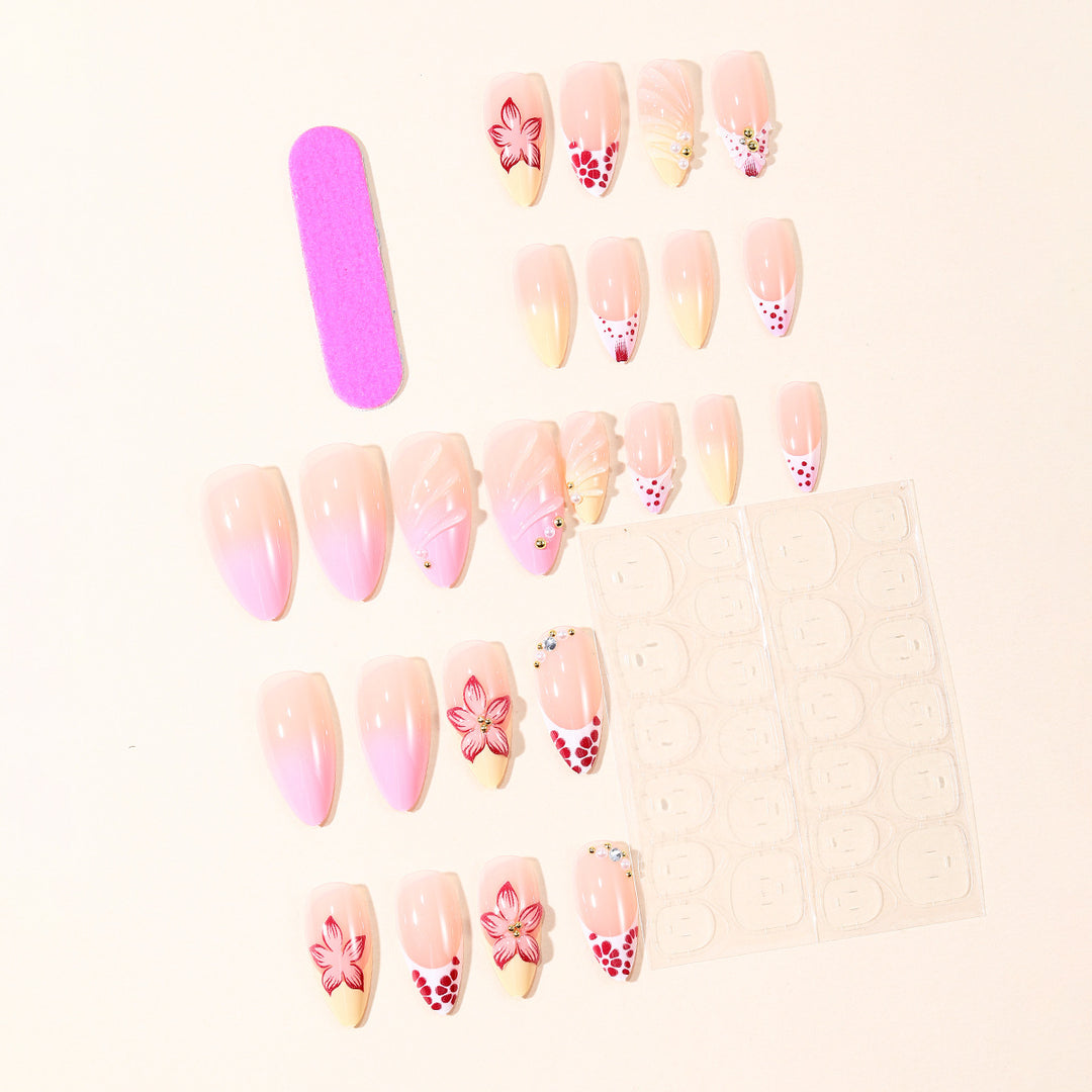Decorative Floral Acrylic Nail Art Kalsten