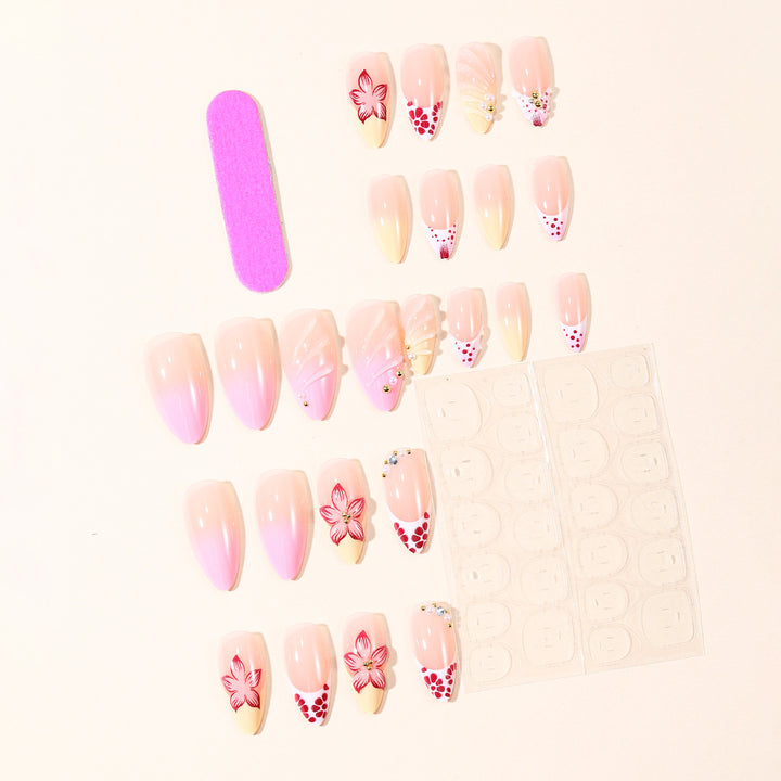 Decorative Floral Acrylic Nail Art Kalsten