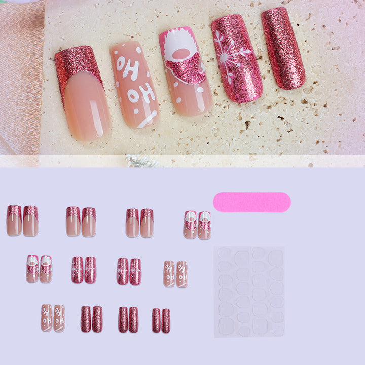 Creative nail art set with festive glitter and Christmas designs Kalsten