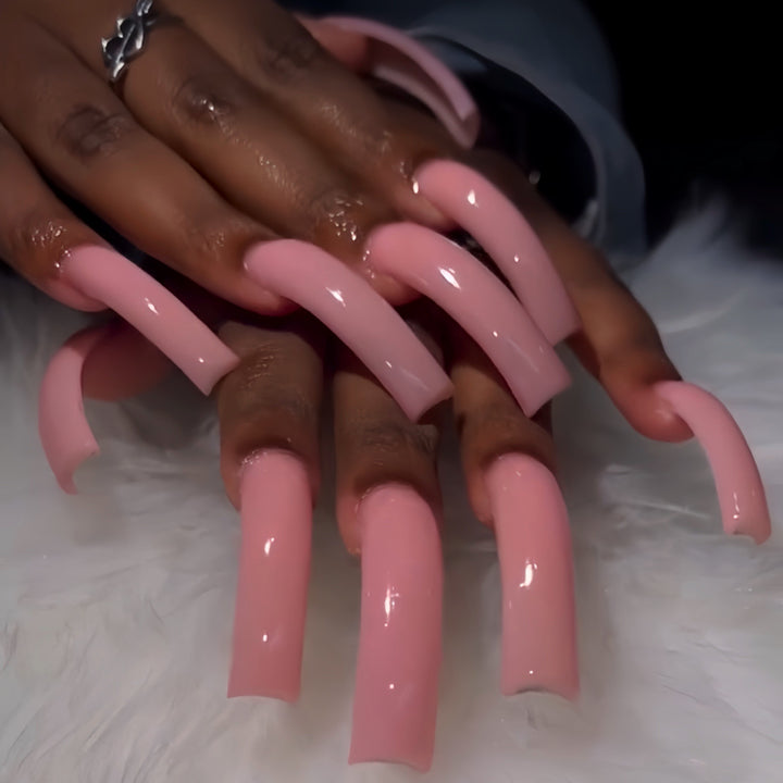 Glossy Long-Length Press-On Nail Set Kalsten