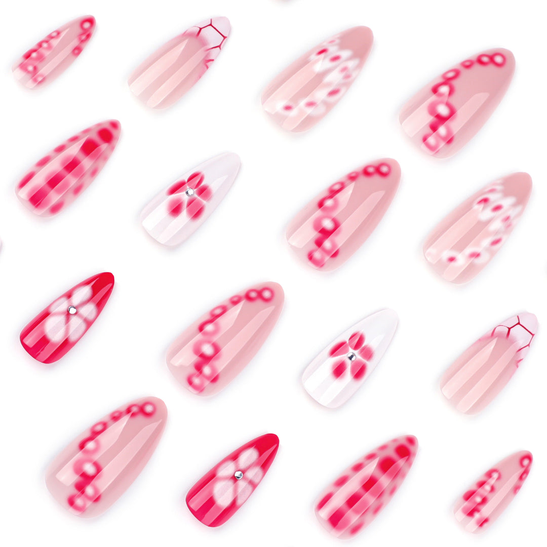 Artistically designed nail extensions in modern design Kalsten