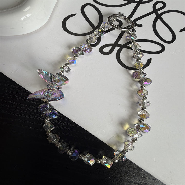 Elegant Butterfly Beaded Keychain Kalsten