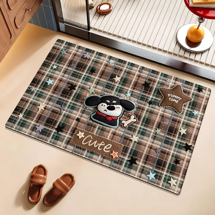 Decorative Dog Themed Area Mat for Home