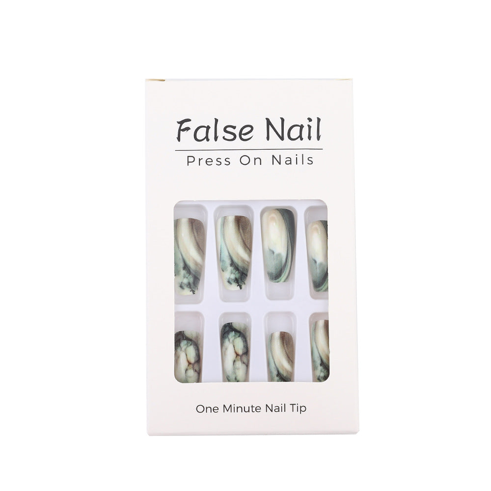 Artificial Nail Art Nails in elegant marble design Kalsten