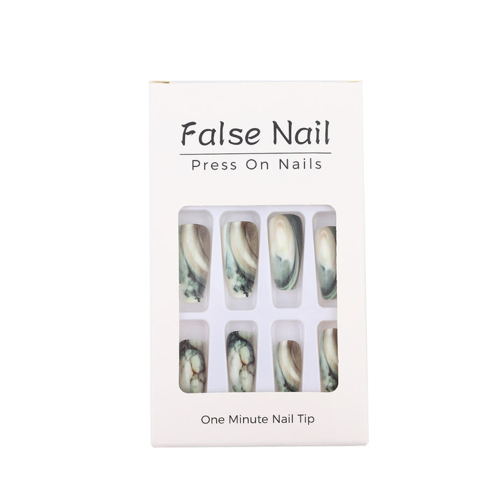 Artificial Nail Art Nails in elegant marble design Kalsten